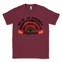 Burgundy me de la herencia hispana hand fan Classic Tee - BundleAndBundleShop