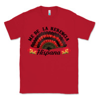 Red me de la herencia hispana hand fan Classic Tee - BundleAndBundleShop