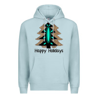 Blue Mist Happy Holidays Tree Premium Hoodie - Bettercallsaul
