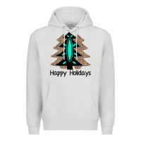 Dove Grey Happy Holidays Tree Premium Hoodie - Bettercallsaul