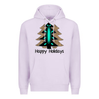 Lilac Happy Holidays Tree Premium Hoodie - Bettercallsaul