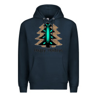 Navy Happy Holidays Tree Premium Hoodie - Bettercallsaul