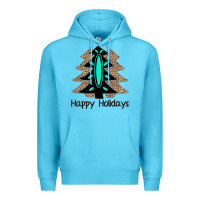Ocean Blue Happy Holidays Tree Premium Hoodie - Bettercallsaul