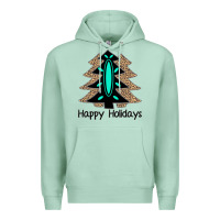 Seafoam Happy Holidays Tree Premium Hoodie - Bettercallsaul