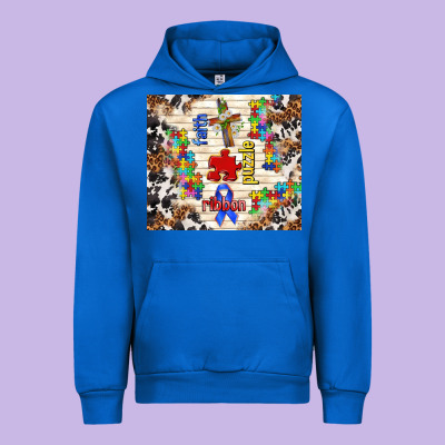 Faith Puzzle Ribbon Urban Hoodie Designed By Tumblerdesignbyshophia