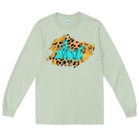 Matcha glitter leopard turquoise patch Long Sleeve Tee - AdoDesignShop