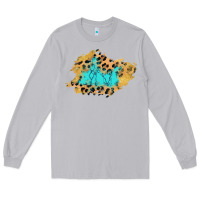 Moon Dust glitter leopard turquoise patch Long Sleeve Tee - AdoDesignShop