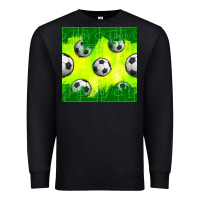 Black soccer balls with field  and tactics seamless pattern Premium Sweatshirt - BundleAndBundleShop