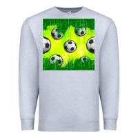 Heather Grey soccer balls with field  and tactics seamless pattern Premium Sweatshirt - BundleAndBundleShop