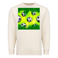 Sandshell soccer balls with field  and tactics seamless pattern Premium Sweatshirt - BundleAndBundleShop