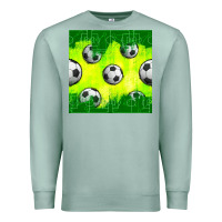 Seafoam soccer balls with field  and tactics seamless pattern Premium Sweatshirt - BundleAndBundleShop