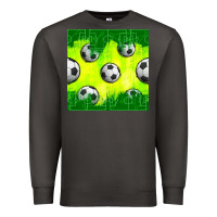 Smoke soccer balls with field  and tactics seamless pattern Premium Sweatshirt - BundleAndBundleShop