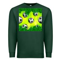 Sports Green soccer balls with field  and tactics seamless pattern Premium Sweatshirt - BundleAndBundleShop