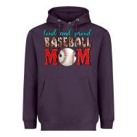 Plum Loud And Proud Baseball Mom Heavyweight Hoodie - BundleAndBundleShop