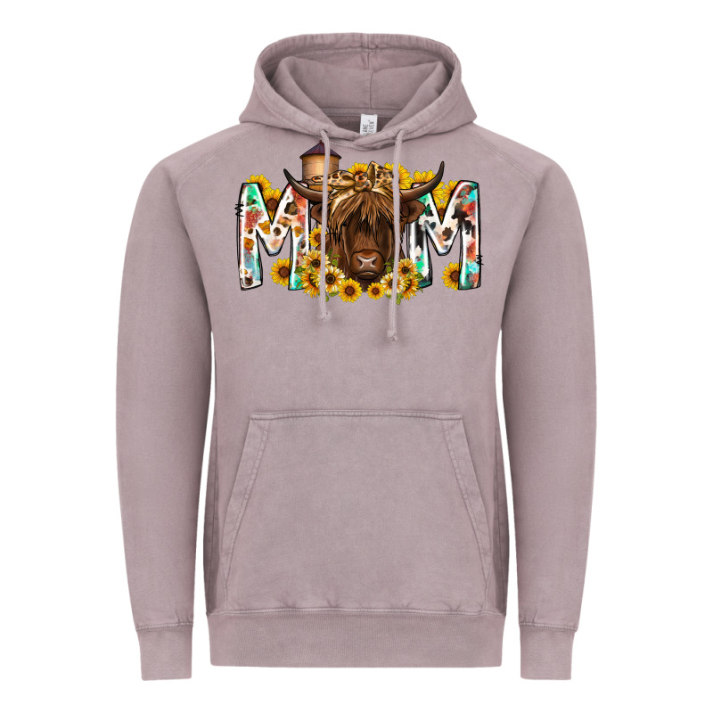 Mom Highland Cow Vintage Hoodie by RacoonDesign | Teevron