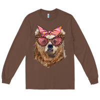 Chestnut mama bear with glasses and bandana Long Sleeve Tee - Artiststas