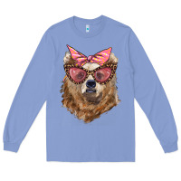 Colony Blue mama bear with glasses and bandana Long Sleeve Tee - Artiststas