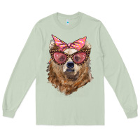 Matcha mama bear with glasses and bandana Long Sleeve Tee - Artiststas
