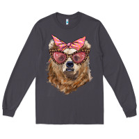 Smoke mama bear with glasses and bandana Long Sleeve Tee - Artiststas