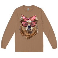 Toasted Coconut mama bear with glasses and bandana Long Sleeve Tee - Artiststas