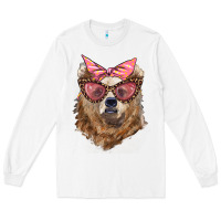 White mama bear with glasses and bandana Long Sleeve Tee - Artiststas