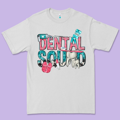 Premium Tee dental squad with cowhide