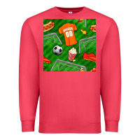 Cardinal soccer ball uniform and shoes seamless pattern Premium Sweatshirt - BundleAndBundleShop