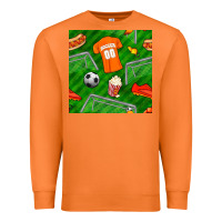 Carrot soccer ball uniform and shoes seamless pattern Premium Sweatshirt - BundleAndBundleShop