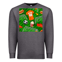 Charcoal Heather soccer ball uniform and shoes seamless pattern Premium Sweatshirt - BundleAndBundleShop