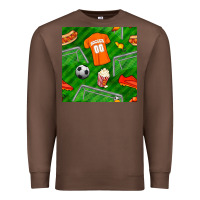 Chestnut soccer ball uniform and shoes seamless pattern Premium Sweatshirt - BundleAndBundleShop
