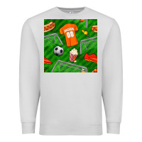 Dove Grey soccer ball uniform and shoes seamless pattern Premium Sweatshirt - BundleAndBundleShop