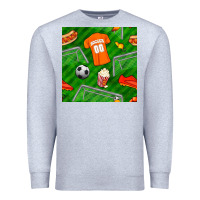 Heather Grey soccer ball uniform and shoes seamless pattern Premium Sweatshirt - BundleAndBundleShop