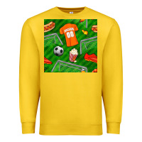 Lemon soccer ball uniform and shoes seamless pattern Premium Sweatshirt - BundleAndBundleShop