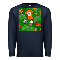 Navy soccer ball uniform and shoes seamless pattern Premium Sweatshirt - BundleAndBundleShop