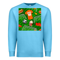 Ocean Blue soccer ball uniform and shoes seamless pattern Premium Sweatshirt - BundleAndBundleShop