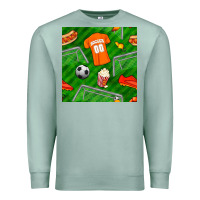Seafoam soccer ball uniform and shoes seamless pattern Premium Sweatshirt - BundleAndBundleShop