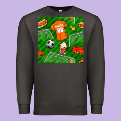 Soccer Ball Uniform And Shoes Seamless Pattern Premium Sweatshirt Designed By Bundleandbundleshop