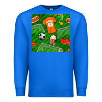 True Royal soccer ball uniform and shoes seamless pattern Premium Sweatshirt - BundleAndBundleShop