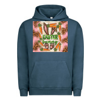 Pigment Midnight Navy easter bunny with carrots Urban Hoodie - TumblerDesignByShophia