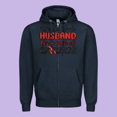 Would Trade Husband For A Sack Of Crawfish Zipper Hoodie Designed By Maliassmallbusiness