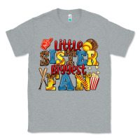 Heather Grey little sister biggest fan softball Classic Tee - AdoDesignShop