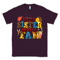 Plum little sister biggest fan softball Classic Tee - AdoDesignShop