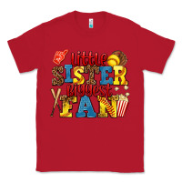 Red little sister biggest fan softball Classic Tee - AdoDesignShop