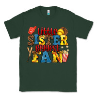 Sports Green little sister biggest fan softball Classic Tee - AdoDesignShop