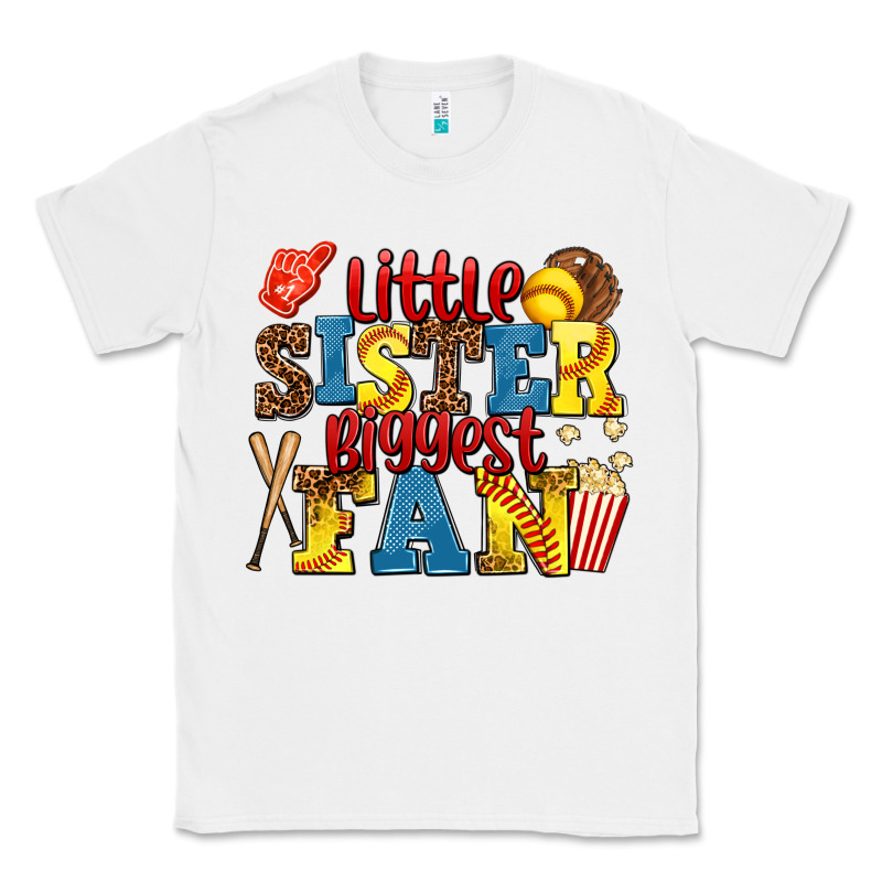 Little Sister Biggest Fan Softball Classic Tee by AdoDesignShop | Teevron