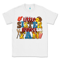 White little sister biggest fan softball Classic Tee - AdoDesignShop