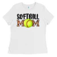 White softball mom Ladies Tee - AdoDesignShop