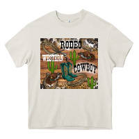 Cream western rodeo Heavy Core Tee - RanaPortraitStore