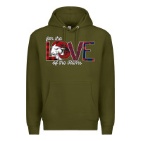 Army Green For the Love of the Rams Premium Hoodie - Bettercallsaul