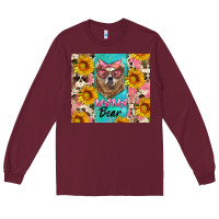 Burgundy mama bear Long Sleeve Tee - Artiststas